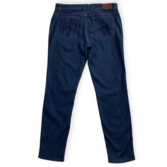 Level 99 slim tapered jeans womens 27 dark wash embroidered button fly denim - Picture 2 of 9